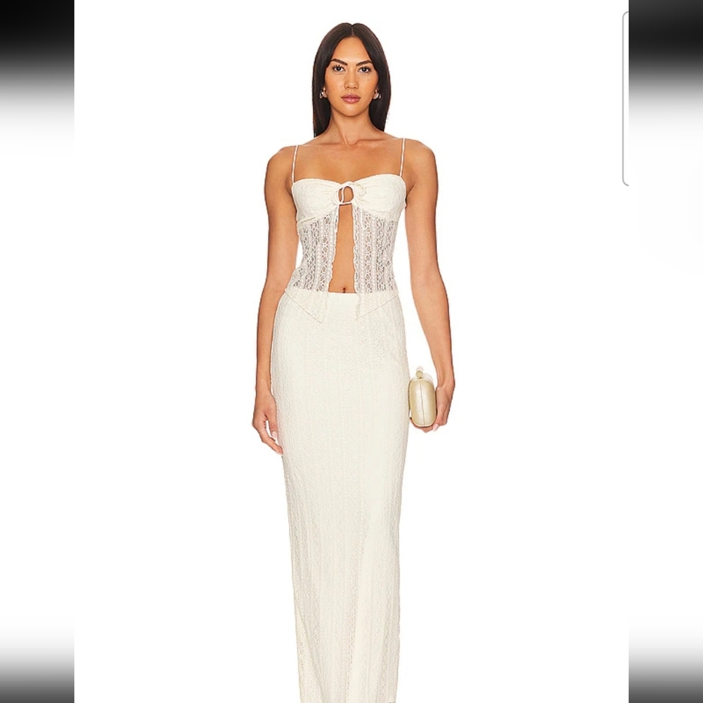 Revolve More To Come Ivory Lace Two Piece Set